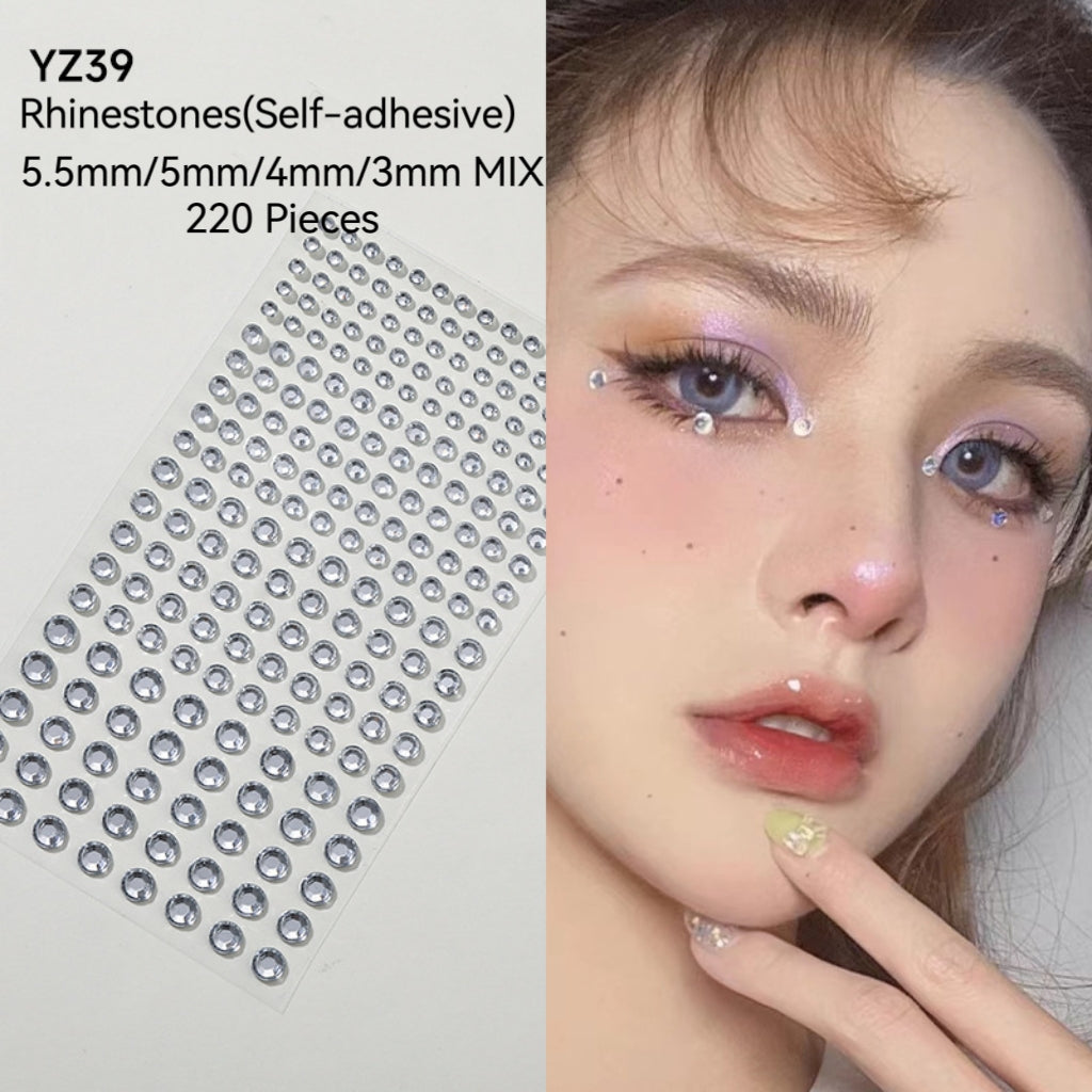 Pearl Makeup Rhinestone Stickers for Eyes Face Body 3D Self